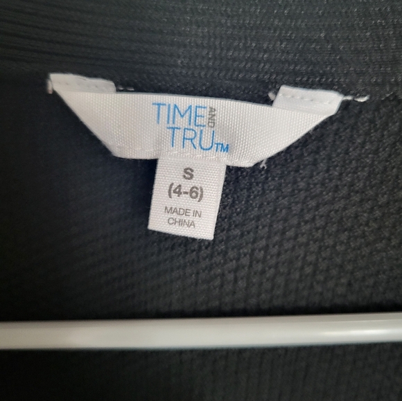 Black Open Front Cardigan - Picture 3 of 3